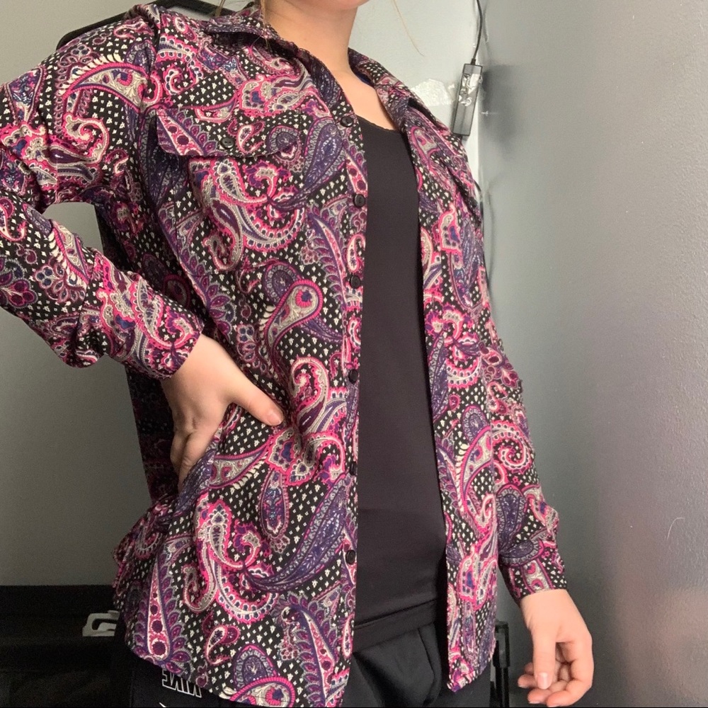 Floral Blouse -Purple-